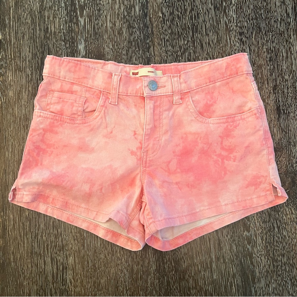 Levi’s Tie Dye Pink Shorty Shorts Size 12 Regular